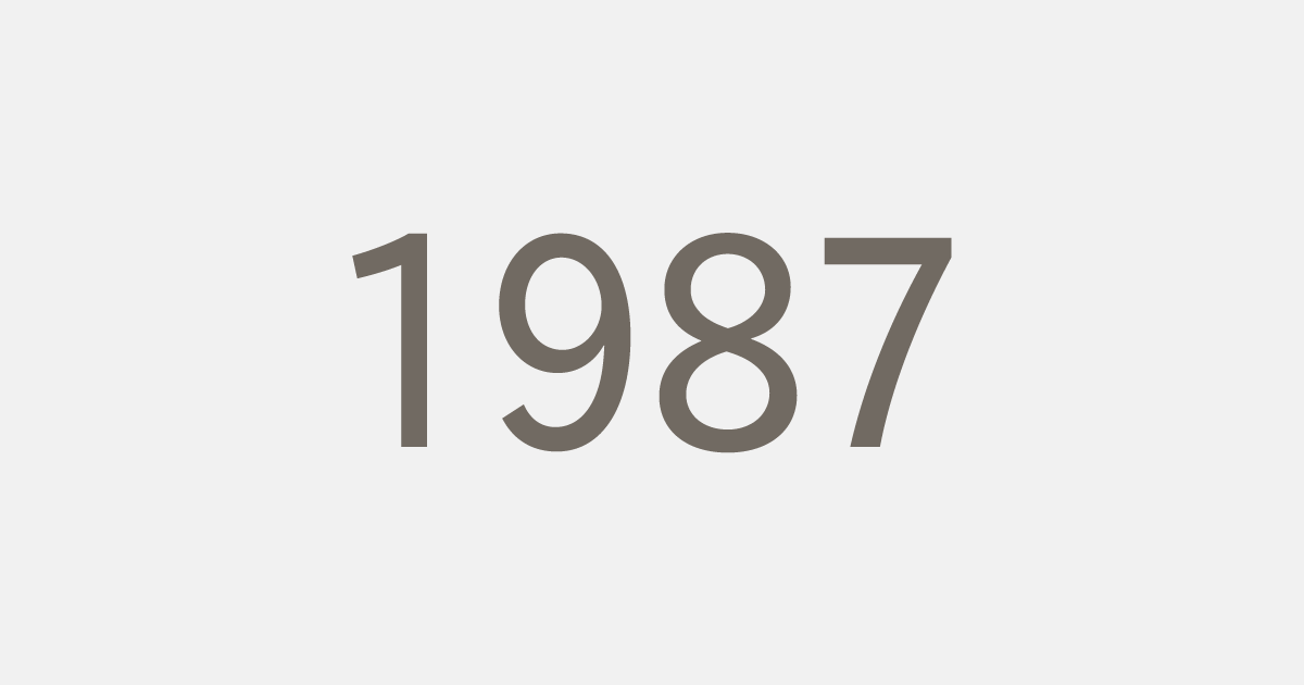 昭和62年（1987）の出来事
